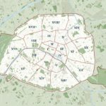 Mapa de los distritos de Paris